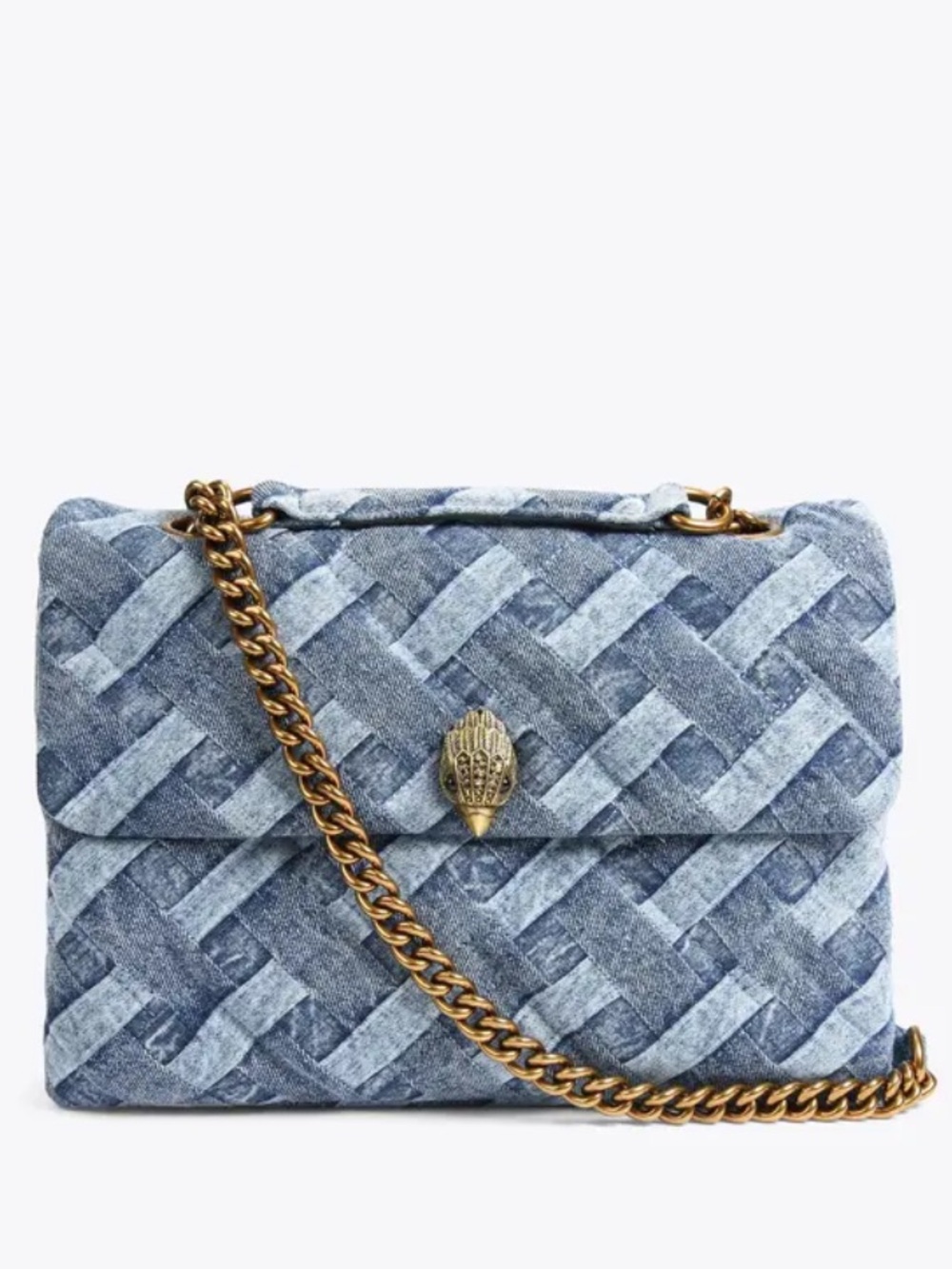 Kurt Geiger London large denim Kensington bag